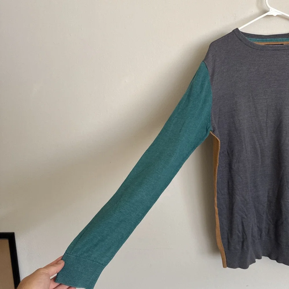 Billabong Crewneck Pullover Two Tone Sweater‎ Front Pockets Mens Size Large